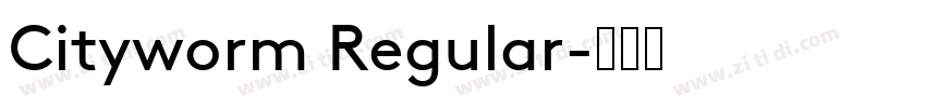 Cityworm Regular字体转换